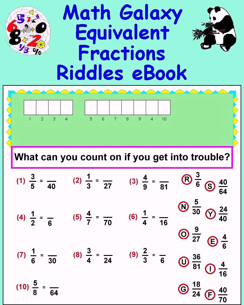 Equivalent Fractions eBook