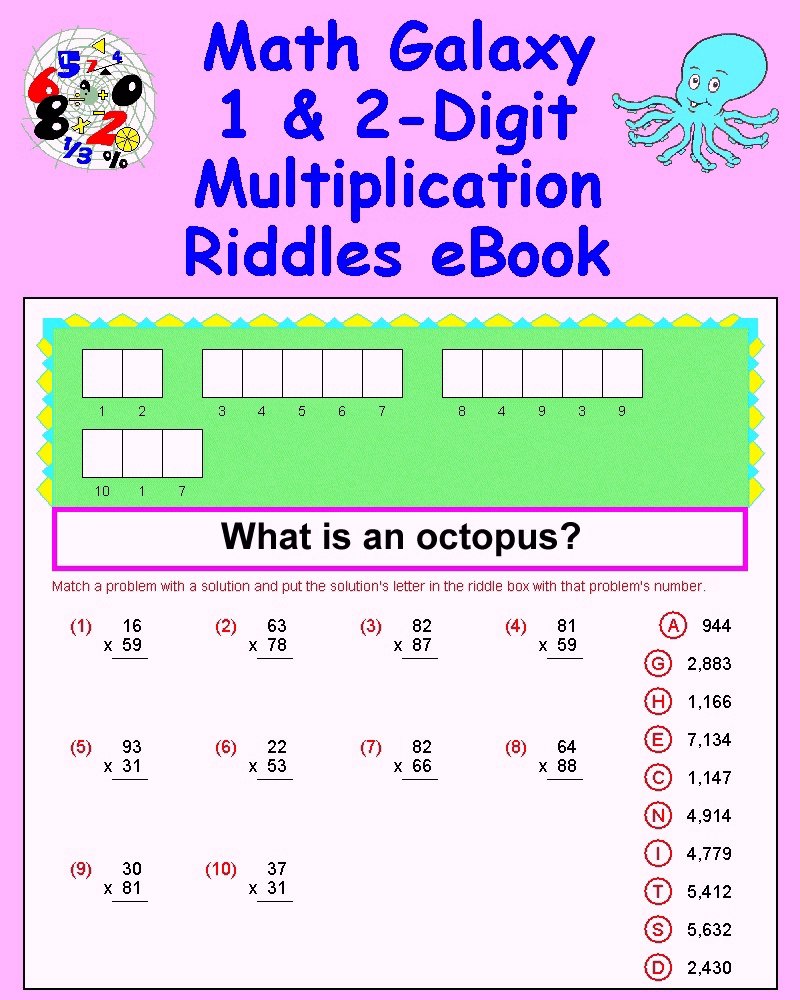 1-2 Digit Multiplication eBook
