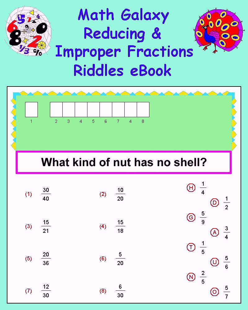 Reducing & Improper Fractions eBook