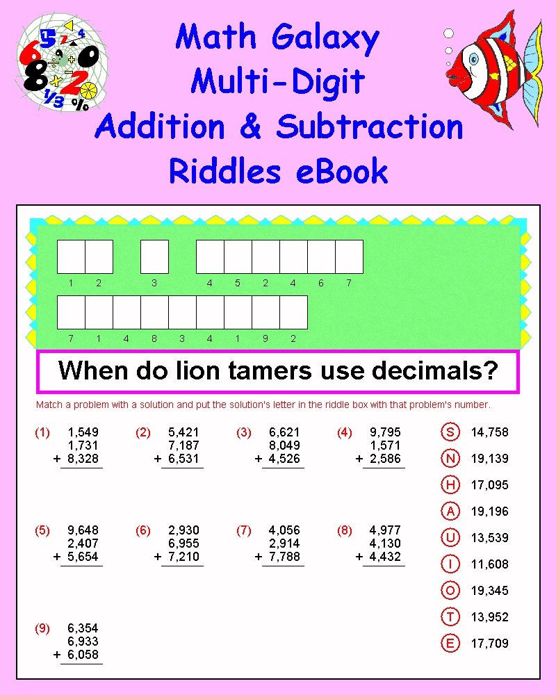 Multi-Digit Add & Subtract eBook