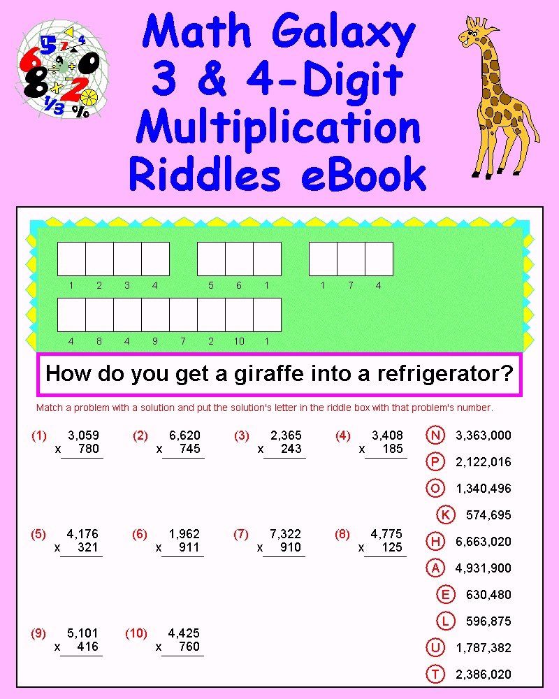 3-4 Digit Multiplication eBook