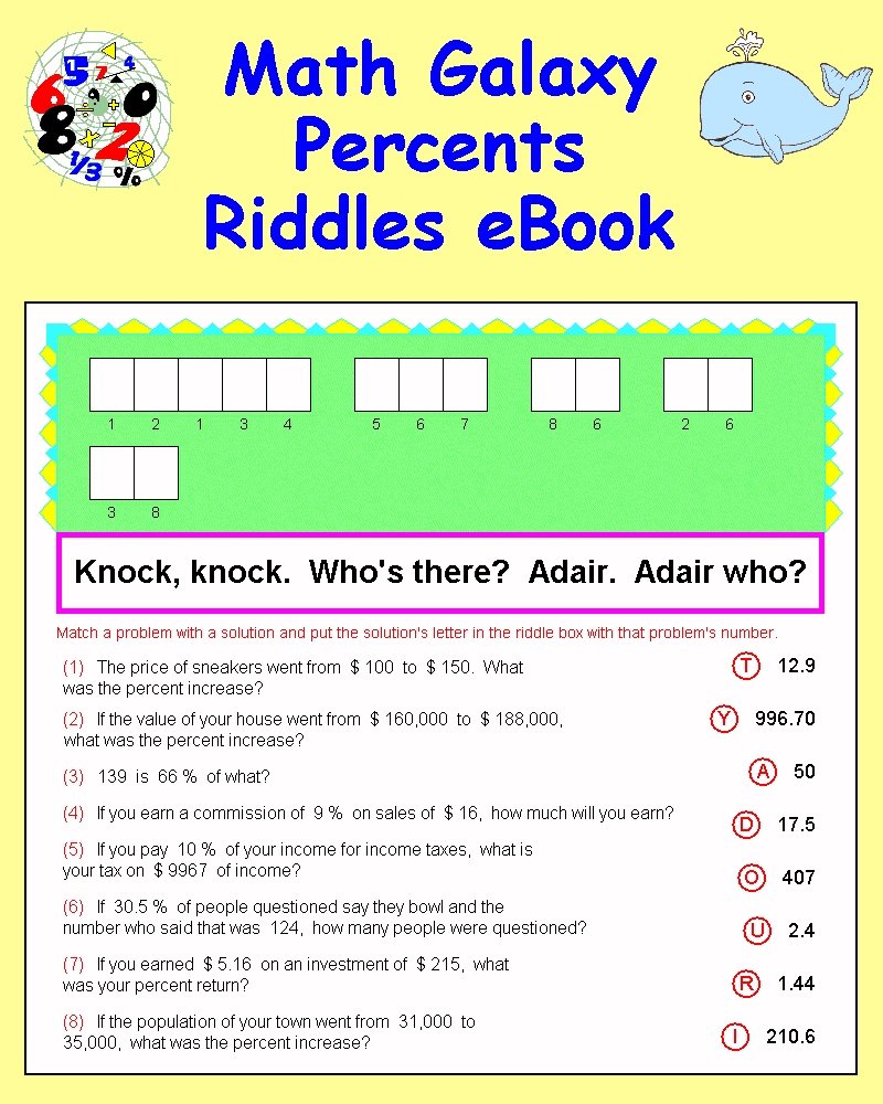 Percents Riddles eBook
